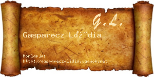 Gasparecz Lídia névjegykártya